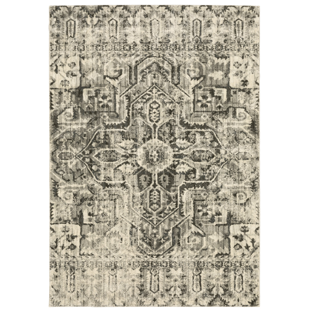 Oriental Weavers Florence 4333W Multicolor Rectangle Indoor Area Rug - Luxuriously Soft & Stain Resistant Vintage Style Rug with Medallion Design-