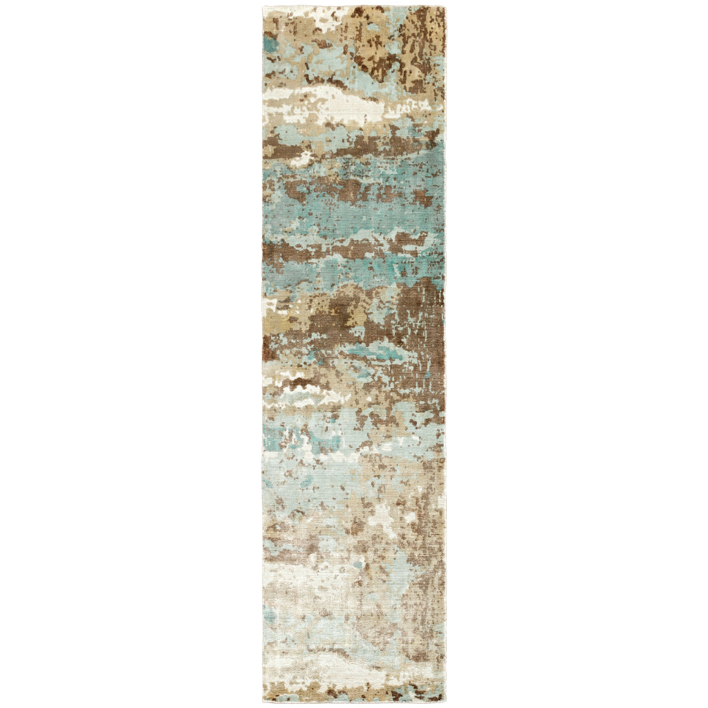 Oriental Weavers Formations 70001 Multicolor Rectangle Indoor Runner - Hand Loomed Abstract Rug Made of 100% Viscose-