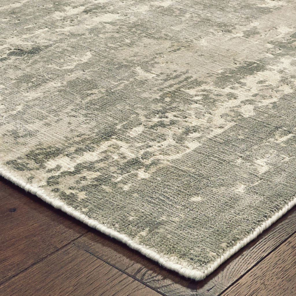 Oriental Weavers Formations 70006 Gray Rectangle Indoor Runner - Hand Loomed Abstract Rug Made of 100% Viscose-