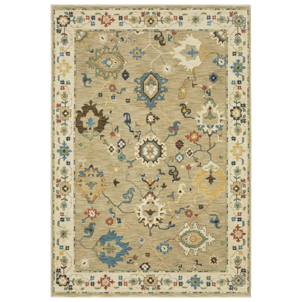 Oriental Weavers Francesca FR04E Multicolor Rectangle Indoor Area Rug - Stain Resistant Floral Rug-