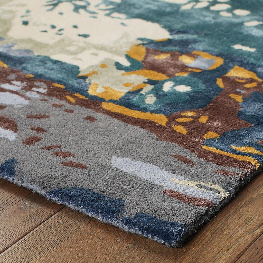 Oriental Weavers Galaxy 21903 Multicolor Rectangle Indoor Area Rug - Hand Tufted Abstract Rug Made of Wool & Viscose-