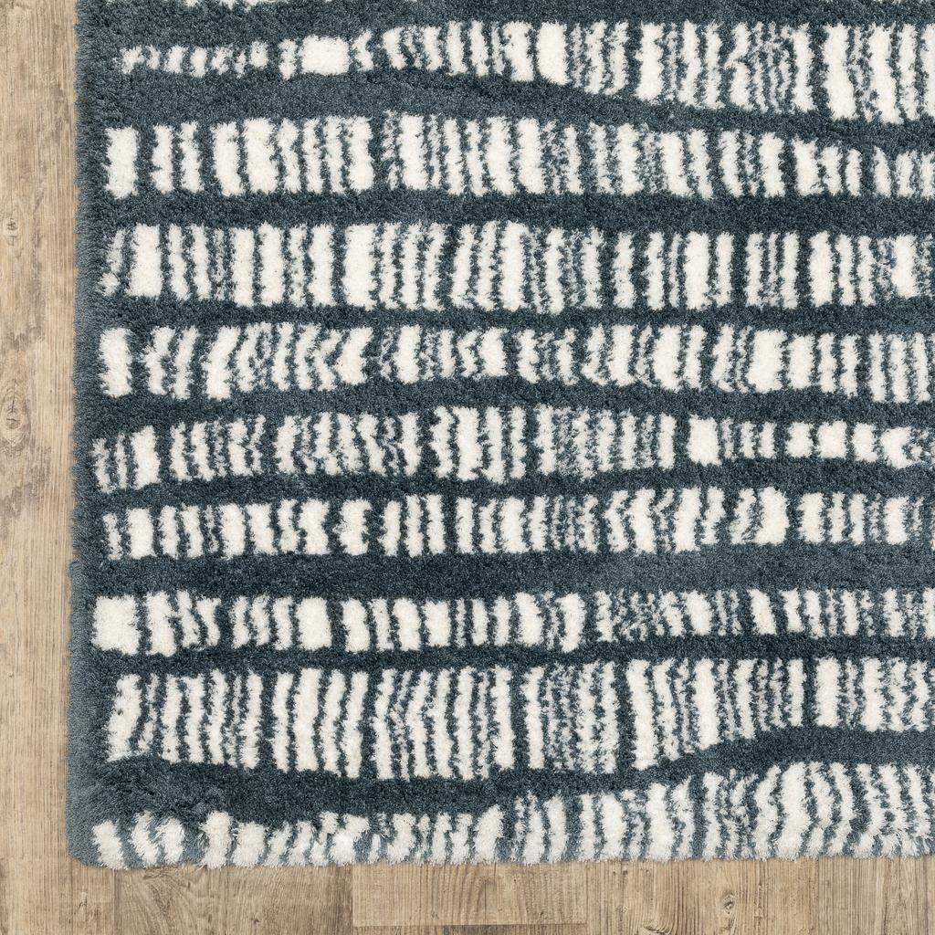 Oriental Weavers Galileo GAL01 Blue Rectangle Indoor Area Rug Stripe Pattern-