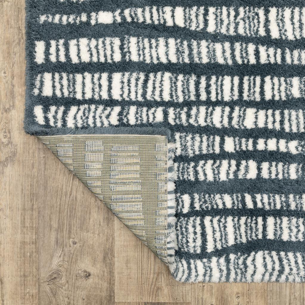 Oriental Weavers Galileo GAL01 Blue Rectangle Indoor Runner Stripe Pattern-