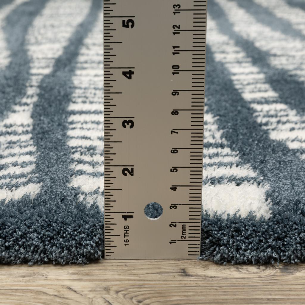 Oriental Weavers Galileo GAL01 Blue Rectangle Indoor Runner Stripe Pattern-