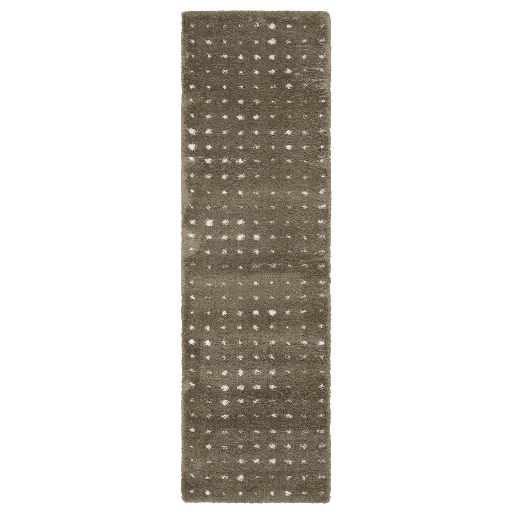 Oriental Weavers Galileo GAL03 Brown Rectangle Indoor Runner Circles Pattern-