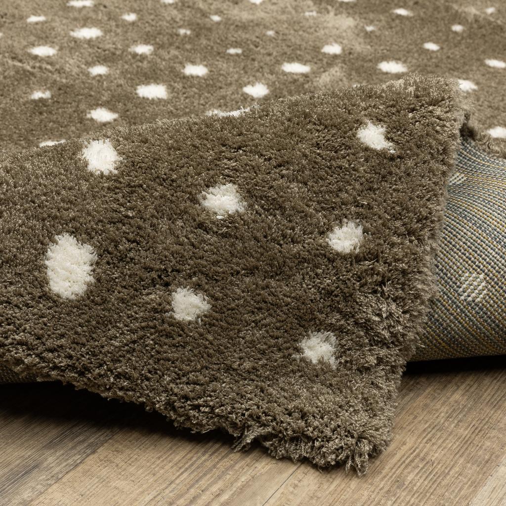 Oriental Weavers Galileo GAL03 Brown Rectangle Indoor Runner Circles Pattern-