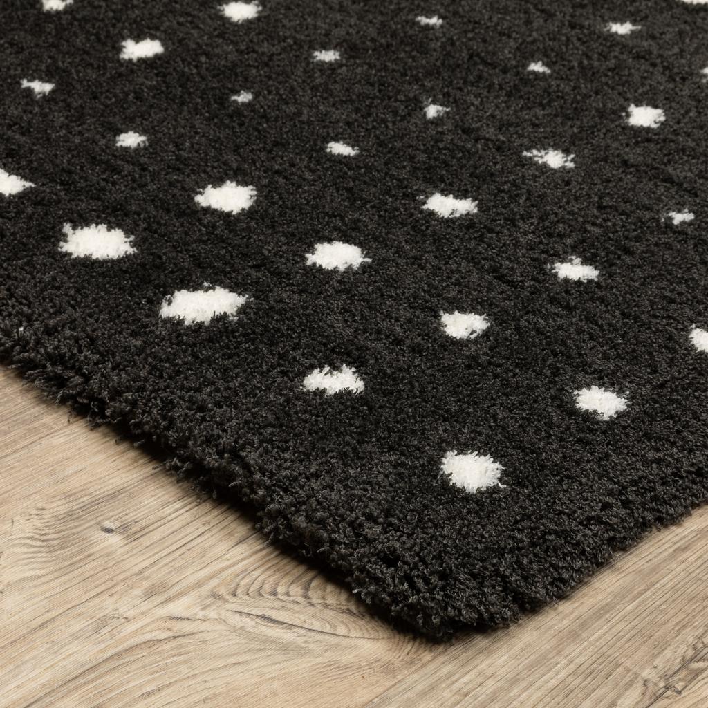 Oriental Weavers Galileo GAL04 Black Rectangle Indoor Runner Circles Pattern-