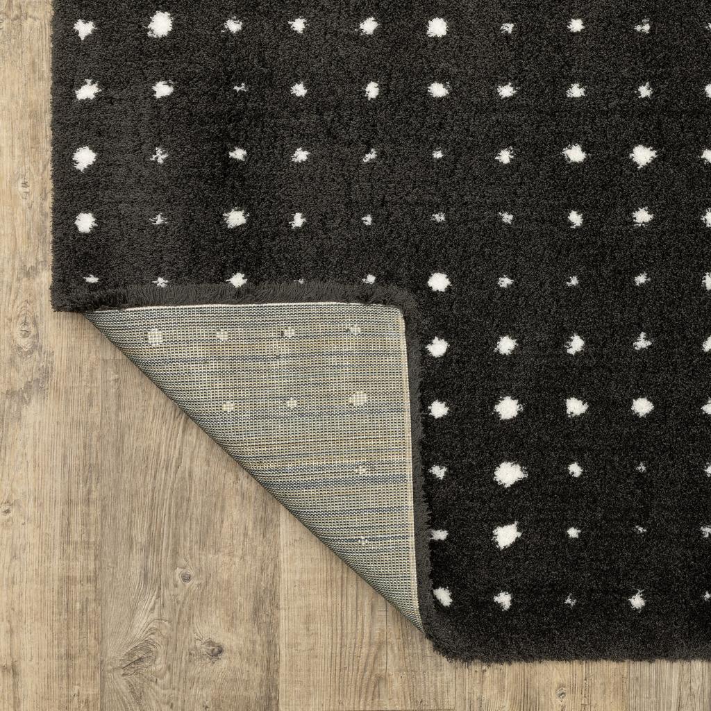 Oriental Weavers Galileo GAL04 Black Rectangle Indoor Runner Circles Pattern-