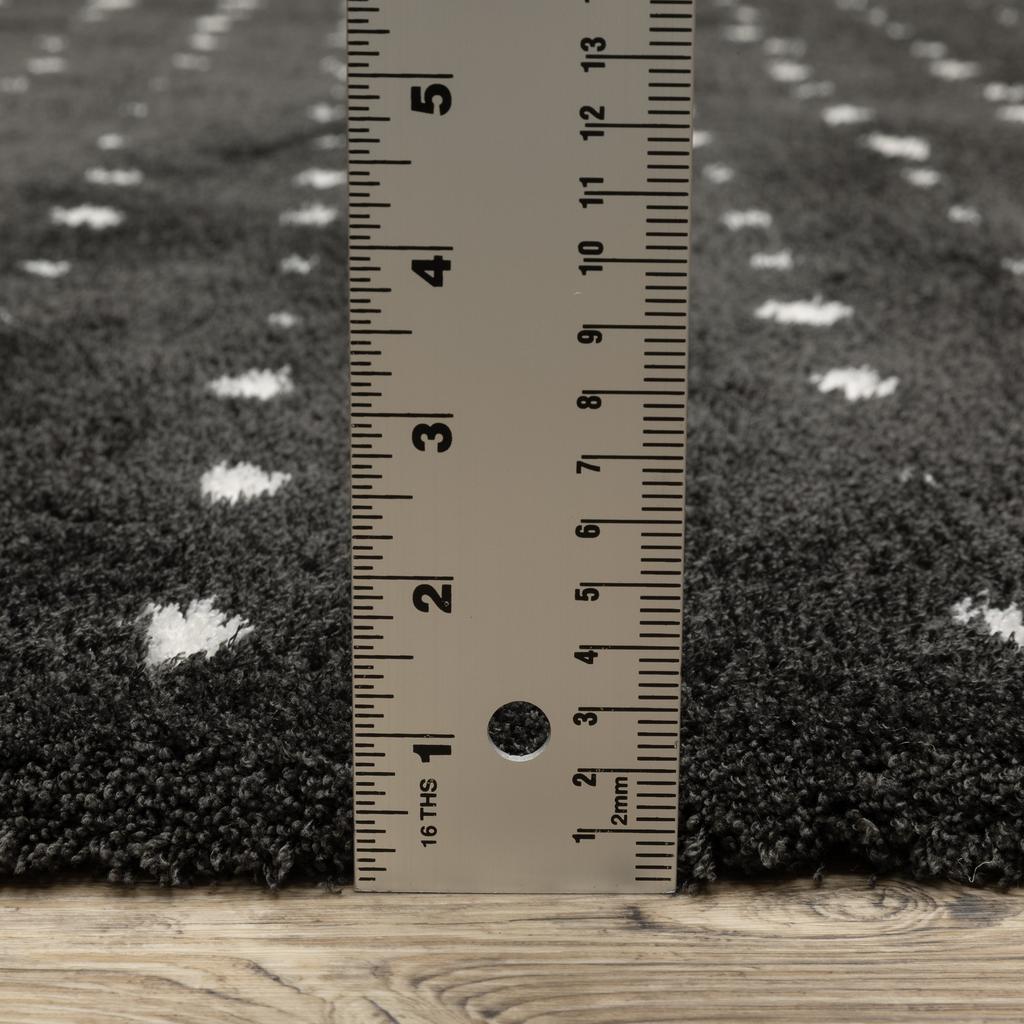 Oriental Weavers Galileo GAL04 Black Rectangle Indoor Runner Circles Pattern-