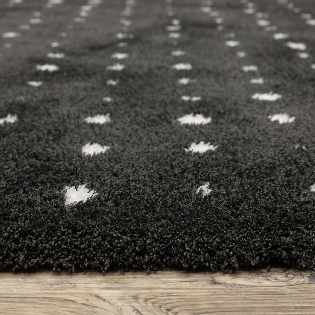 Oriental Weavers Galileo GAL04 Black Rectangle Indoor Runner Circles Pattern-