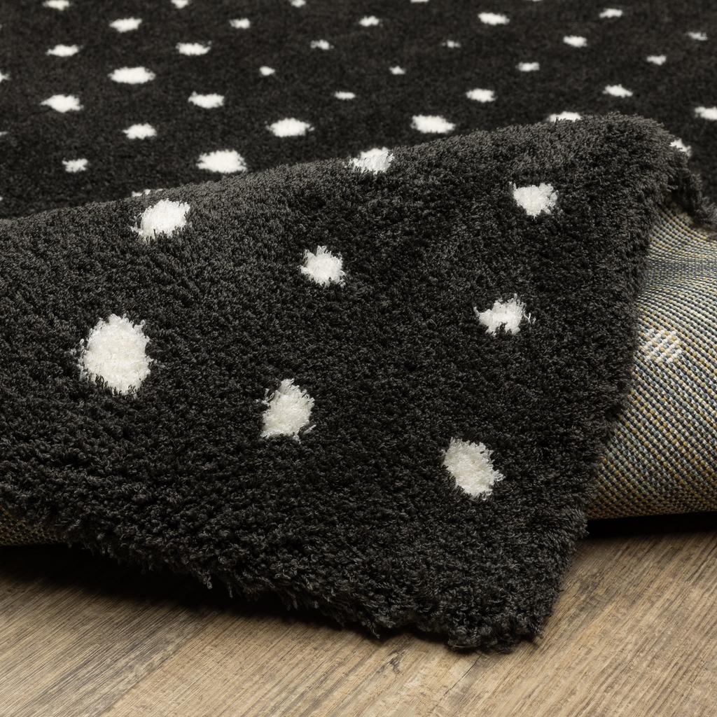 Oriental Weavers Galileo GAL04 Black Rectangle Indoor Runner Circles Pattern-