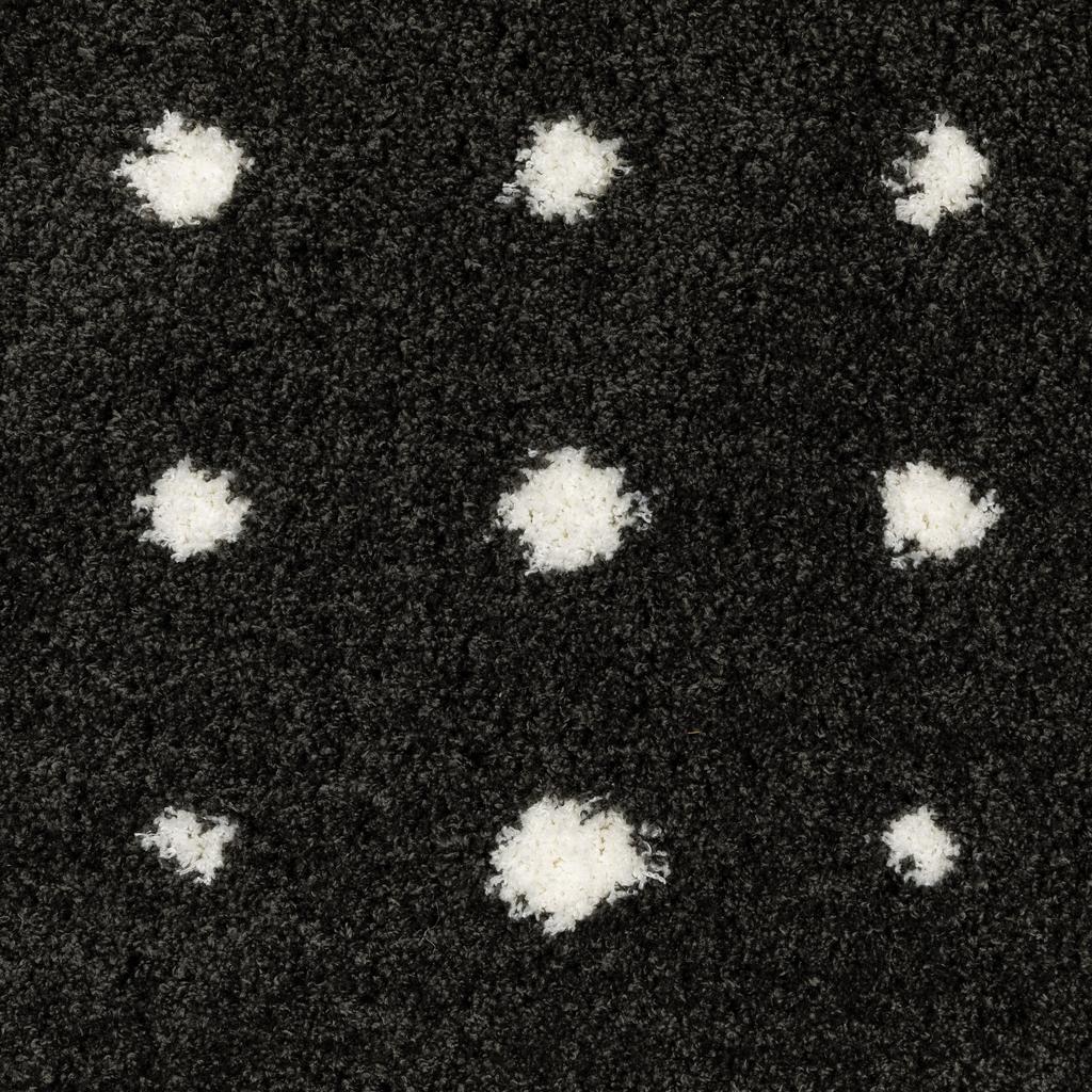 Oriental Weavers Galileo GAL04 Black Rectangle Indoor Runner Circles Pattern-