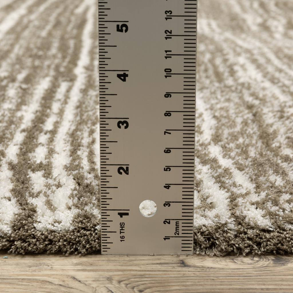 Oriental Weavers Galileo GAL05 Brown Rectangle Indoor Runner Stripes Pattern-