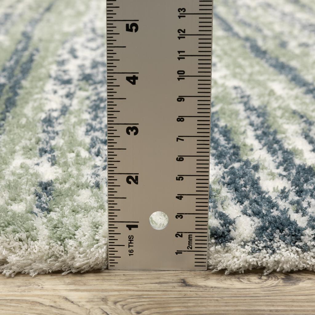 Oriental Weavers Galileo GAL06 Blue Rectangle Indoor Area Rug Stripes Pattern-