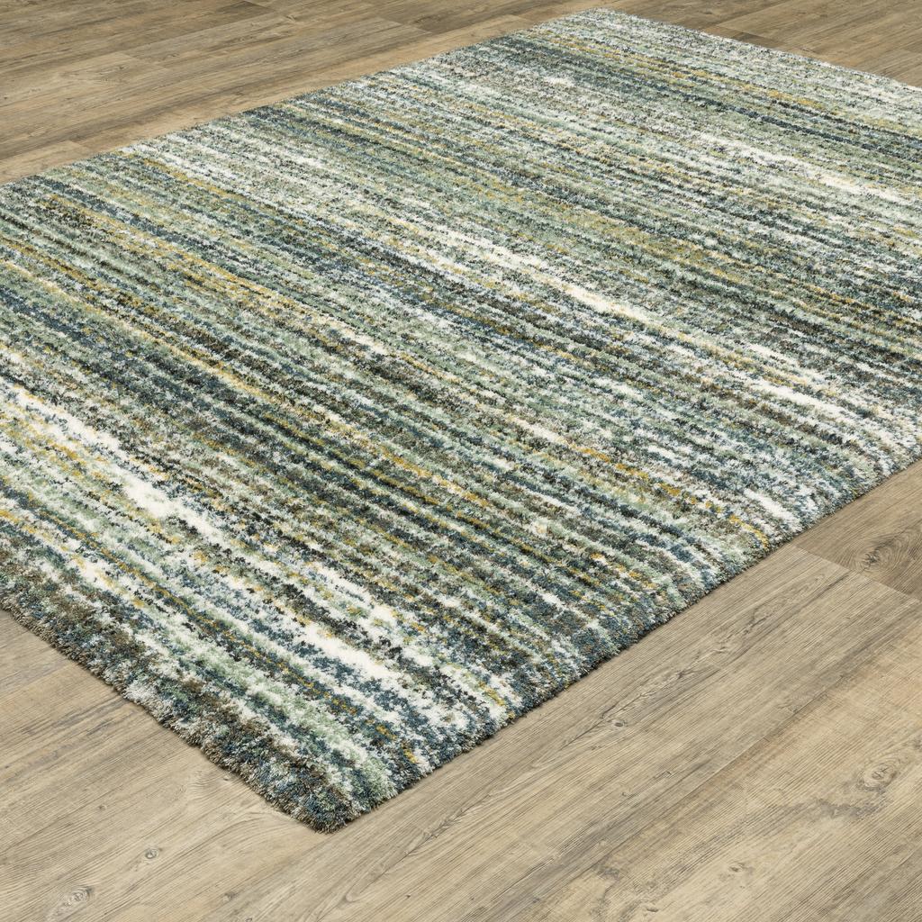 Oriental Weavers Galileo GAL07 Green Rectangle Indoor Area Rug Gridwork Pattern-