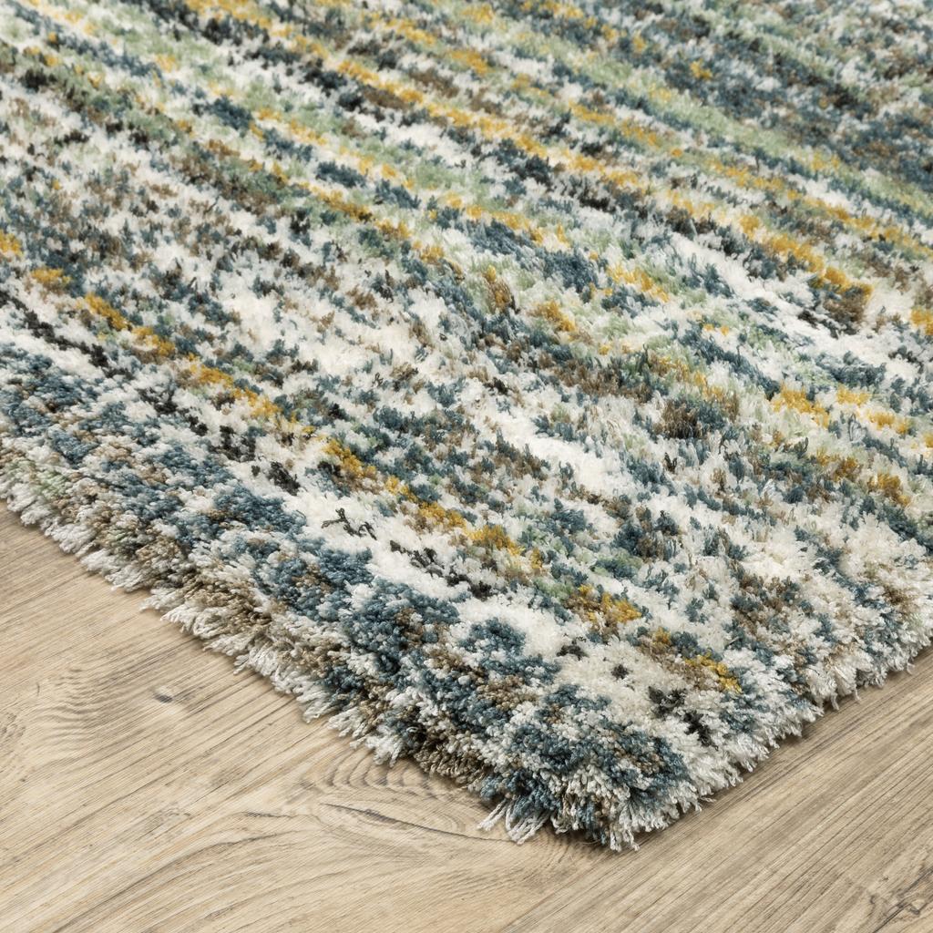 Oriental Weavers Galileo GAL07 Green Rectangle Indoor Area Rug Gridwork Pattern-