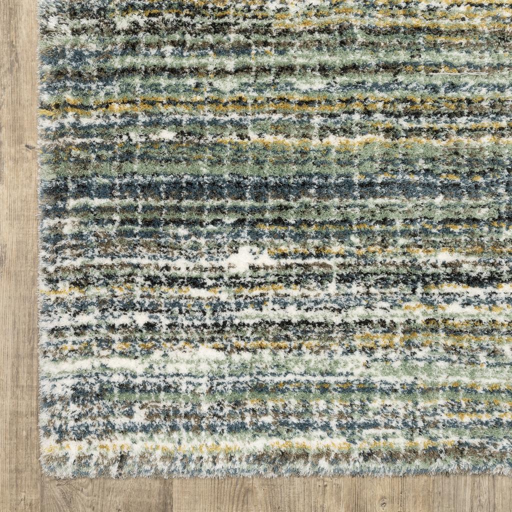 Oriental Weavers Galileo GAL07 Green Rectangle Indoor Area Rug Gridwork Pattern-