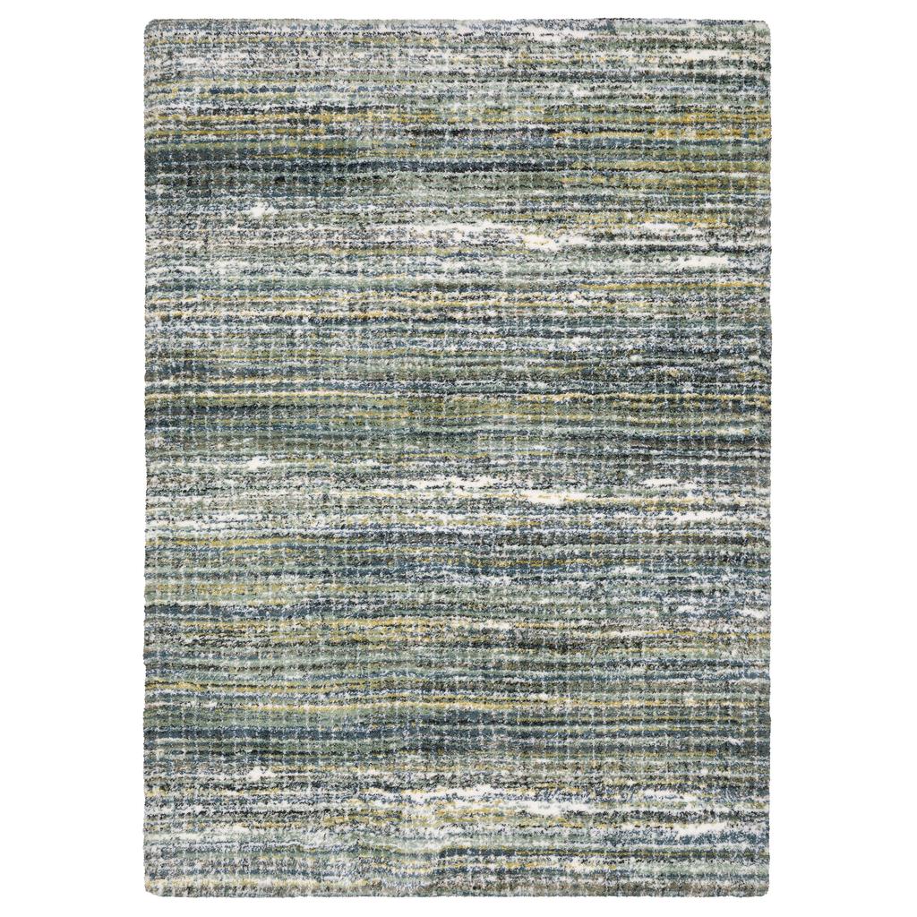 Oriental Weavers Galileo GAL07 Green Rectangle Indoor Area Rug Gridwork Pattern-