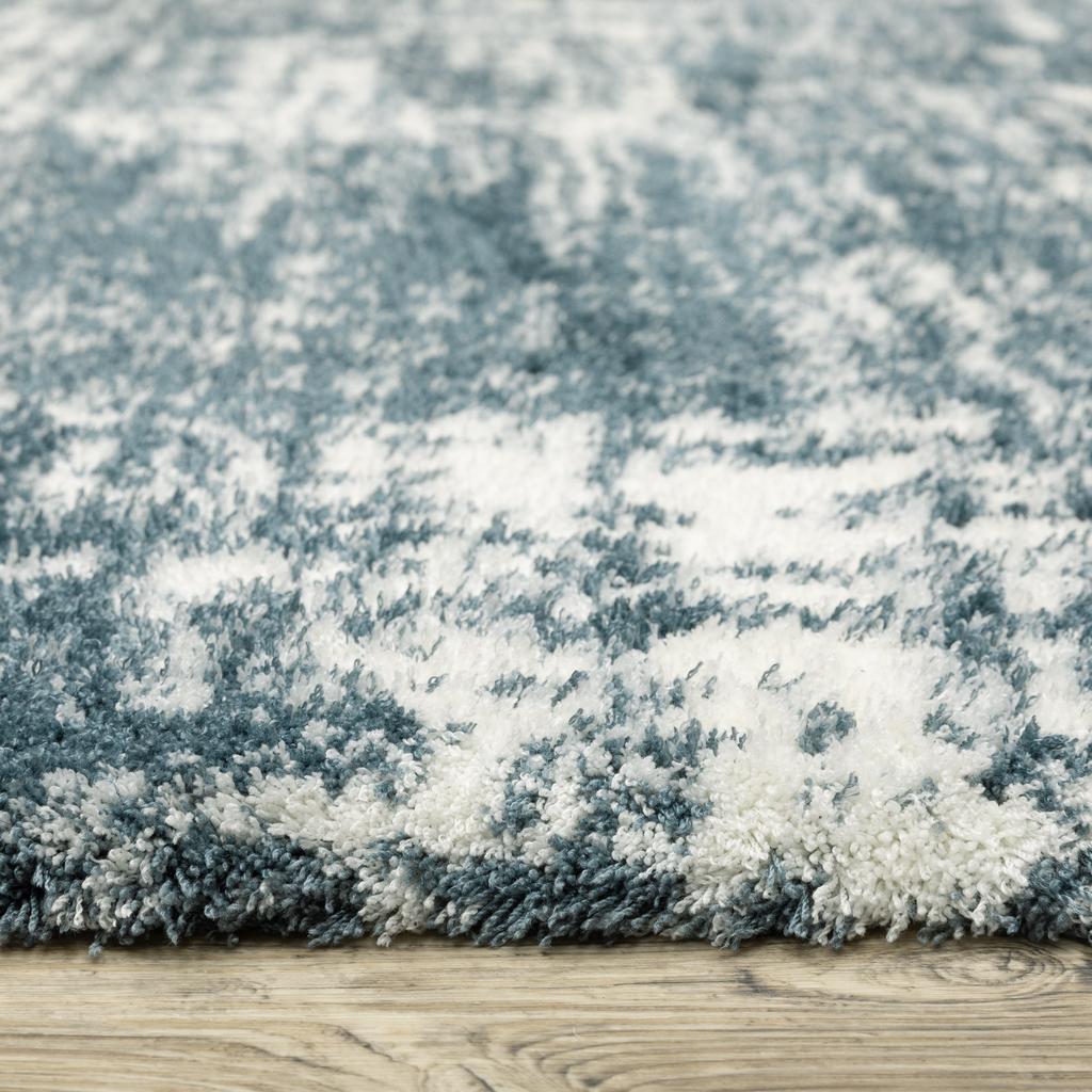 Oriental Weavers Galileo GAL08 Blue Rectangle Indoor Area Rug Gridwork Pattern-