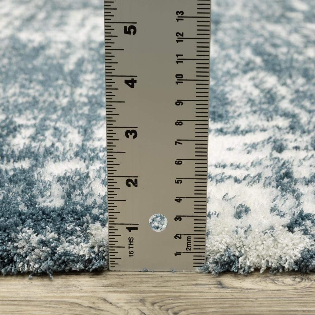 Oriental Weavers Galileo GAL08 Blue Rectangle Indoor Area Rug Gridwork Pattern-