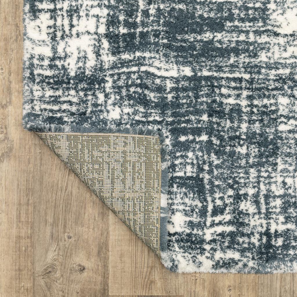Oriental Weavers Galileo GAL08 Blue Rectangle Indoor Runner Gridwork Pattern-