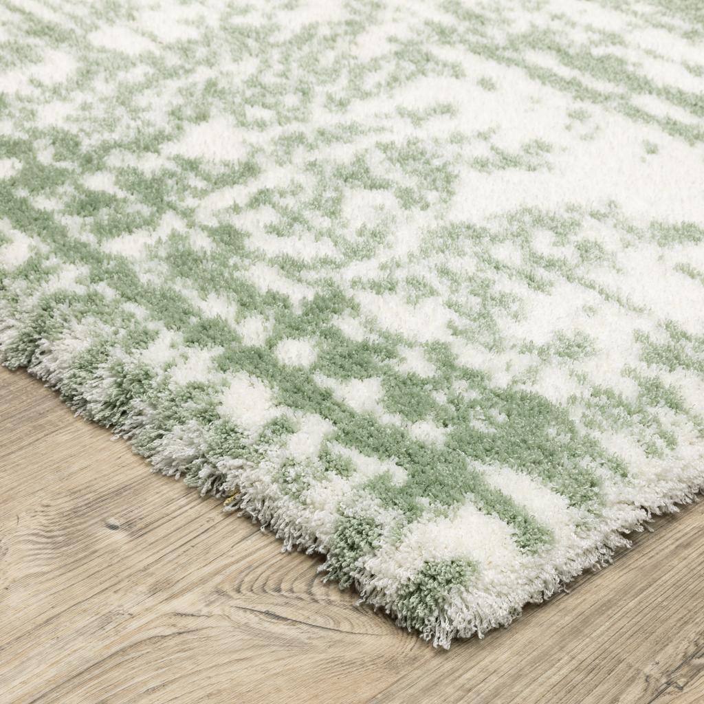 Oriental Weavers Galileo GAL09 Green Rectangle Indoor Runner Abstract Pattern-