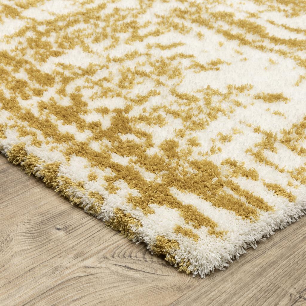 Oriental Weavers Galileo GAL10 Gold Rectangle Indoor Runner Abstract Pattern-