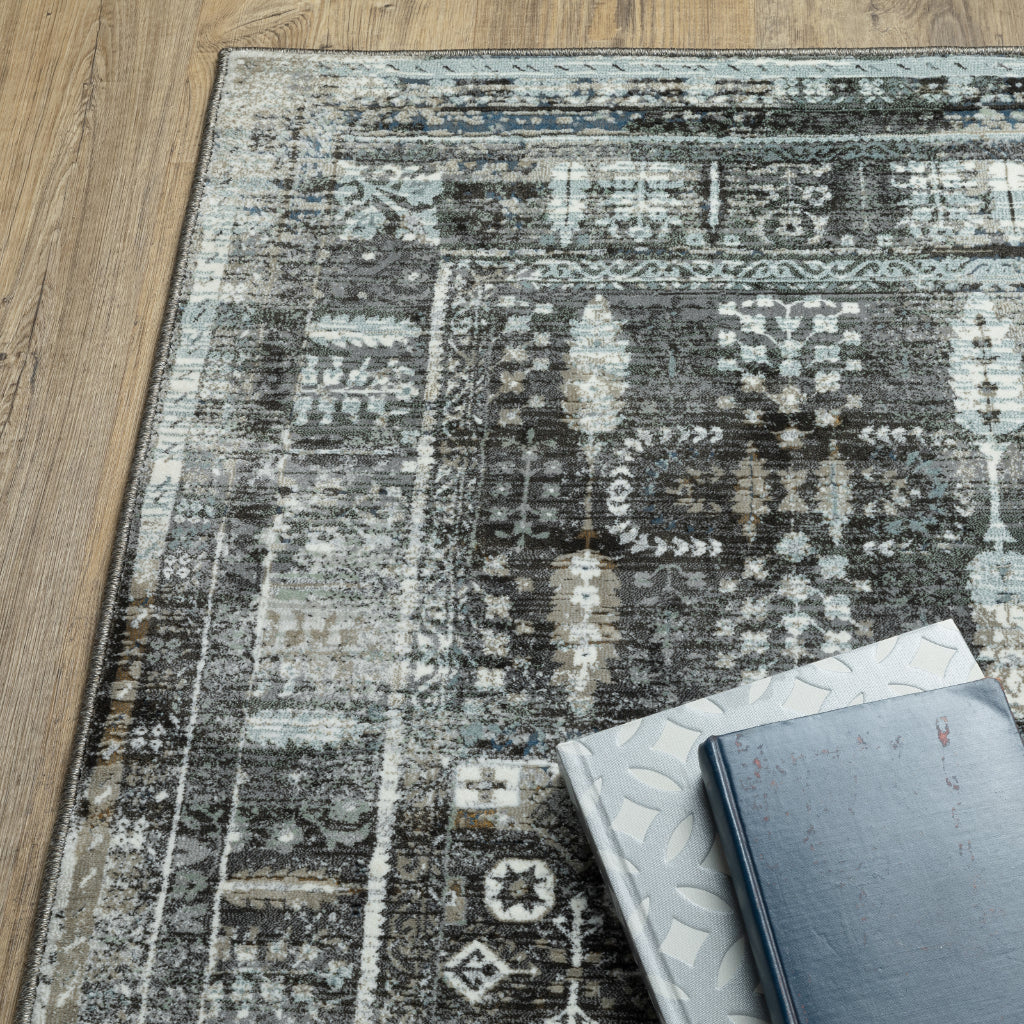 Oriental Weavers Gemini 070N2 Multicolor Rectangle Indoor Runner - Stain Resistant Modern Rug-