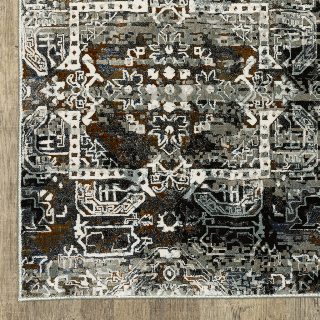 Oriental Weavers Gemini 2060V Multicolor Rectangle Indoor Runner - Stain Resistant Modern Rug-