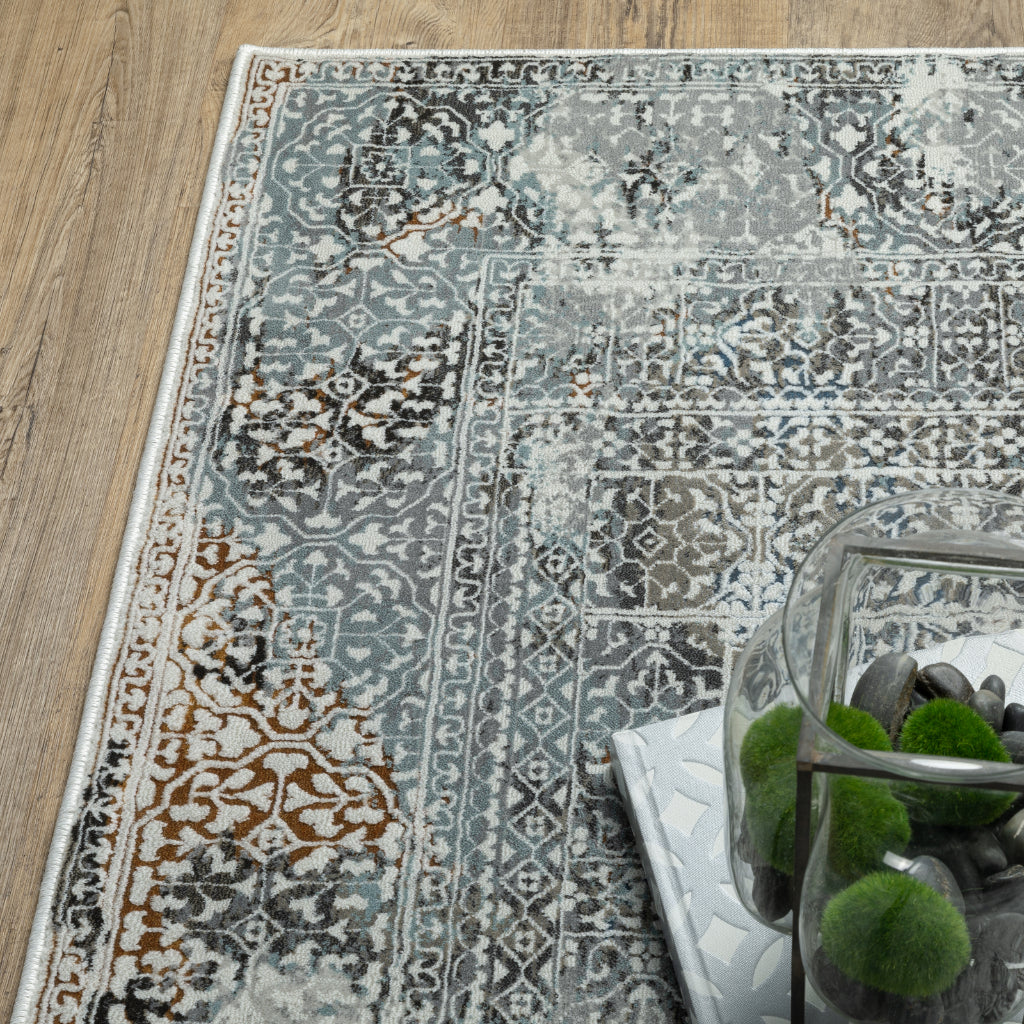 Oriental Weavers Gemini 4153F Multicolor Rectangle Indoor Runner - Stain Resistant Modern Rug-
