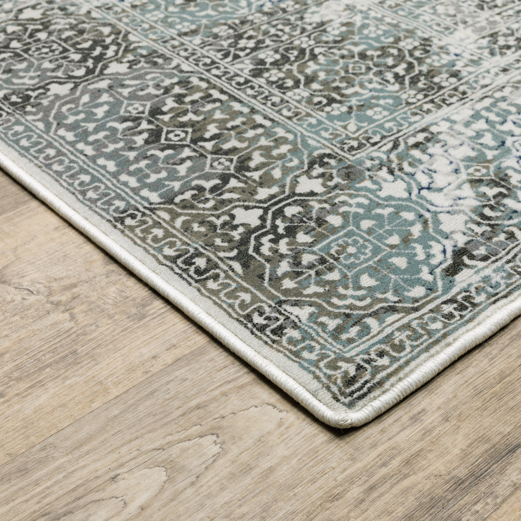 Oriental Weavers Gemini 4153F Multicolor Rectangle Indoor Runner - Stain Resistant Modern Rug-