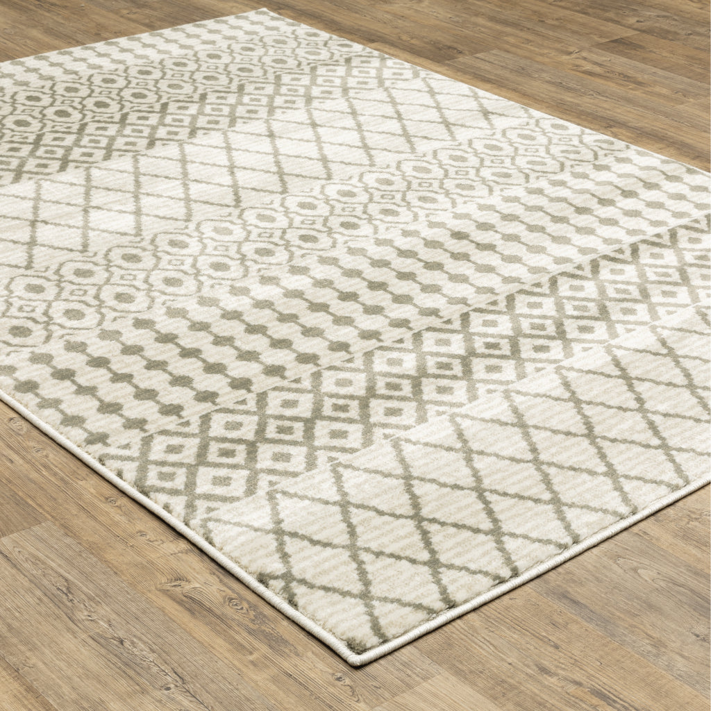 Oriental Weavers Georgia 717B0 Gray Rectangle Indoor Area Rug - Stain Resistant Scandinavian Style Rug with Geometric Design-