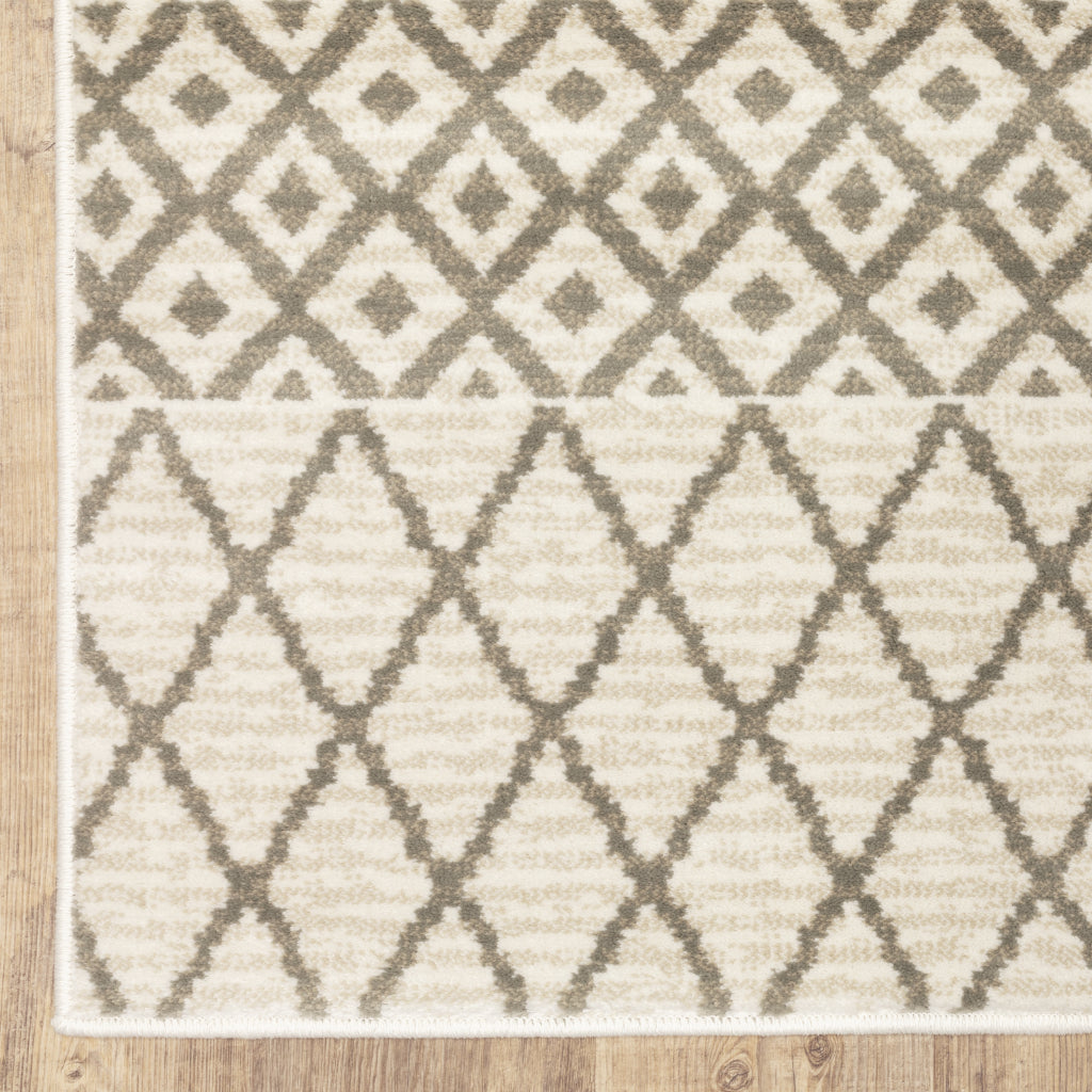 Oriental Weavers Georgia 717B0 Gray Rectangle Indoor Area Rug - Stain Resistant Scandinavian Style Rug with Geometric Design-