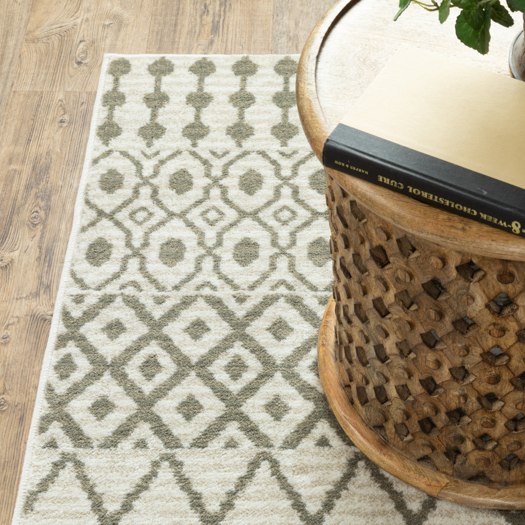 Oriental Weavers Georgia 717B0 Gray Rectangle Indoor Area Rug - Stain Resistant Scandinavian Style Rug with Geometric Design-