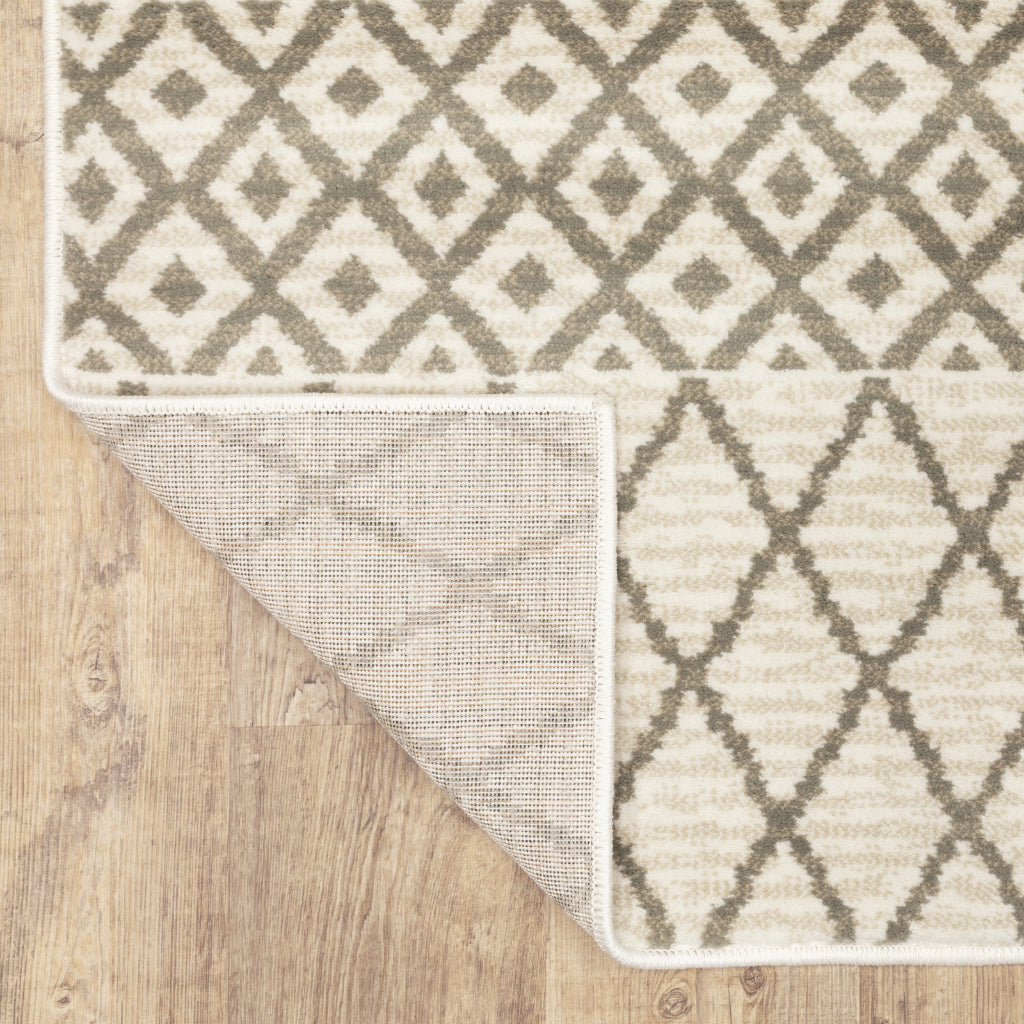 Oriental Weavers Georgia 717B0 Gray Rectangle Indoor Area Rug - Stain Resistant Scandinavian Style Rug with Geometric Design-