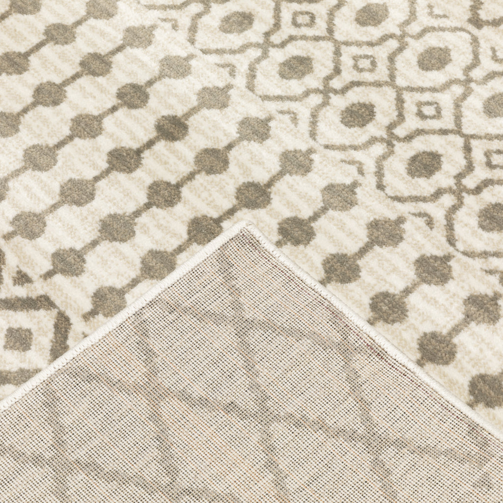 Oriental Weavers Georgia 717B0 Gray Rectangle Indoor Area Rug - Stain Resistant Scandinavian Style Rug with Geometric Design-