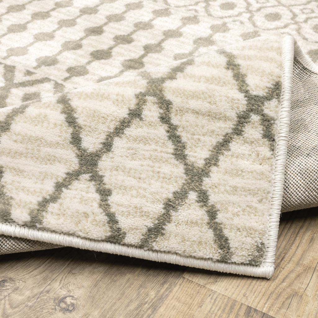 Oriental Weavers Georgia 717B0 Gray Rectangle Indoor Area Rug - Stain Resistant Scandinavian Style Rug with Geometric Design-