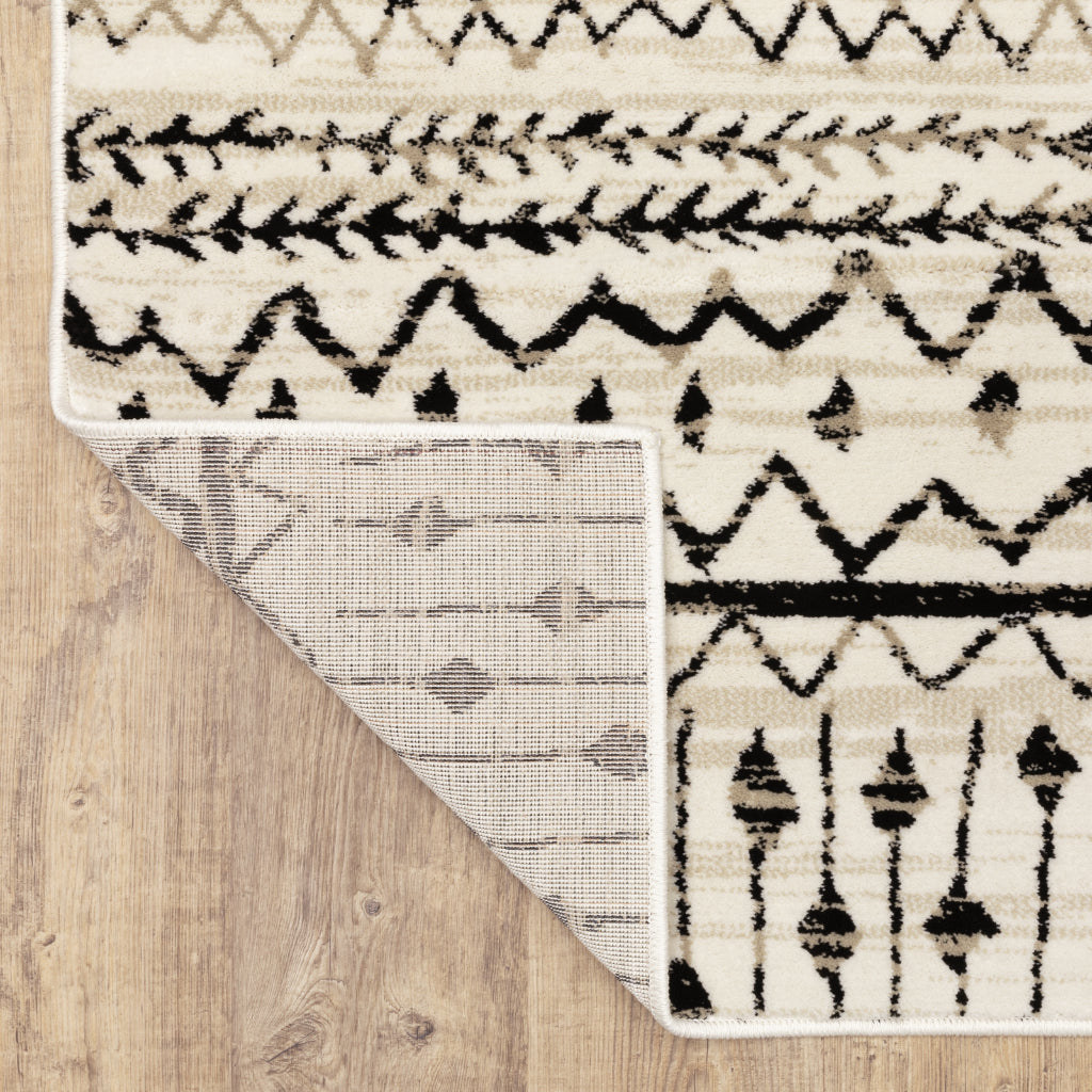 Oriental Weavers Georgia 8826E Two-Color Rectangle Indoor Area Rug - Stain Resistant Bohemian Rug with Tribal Design-