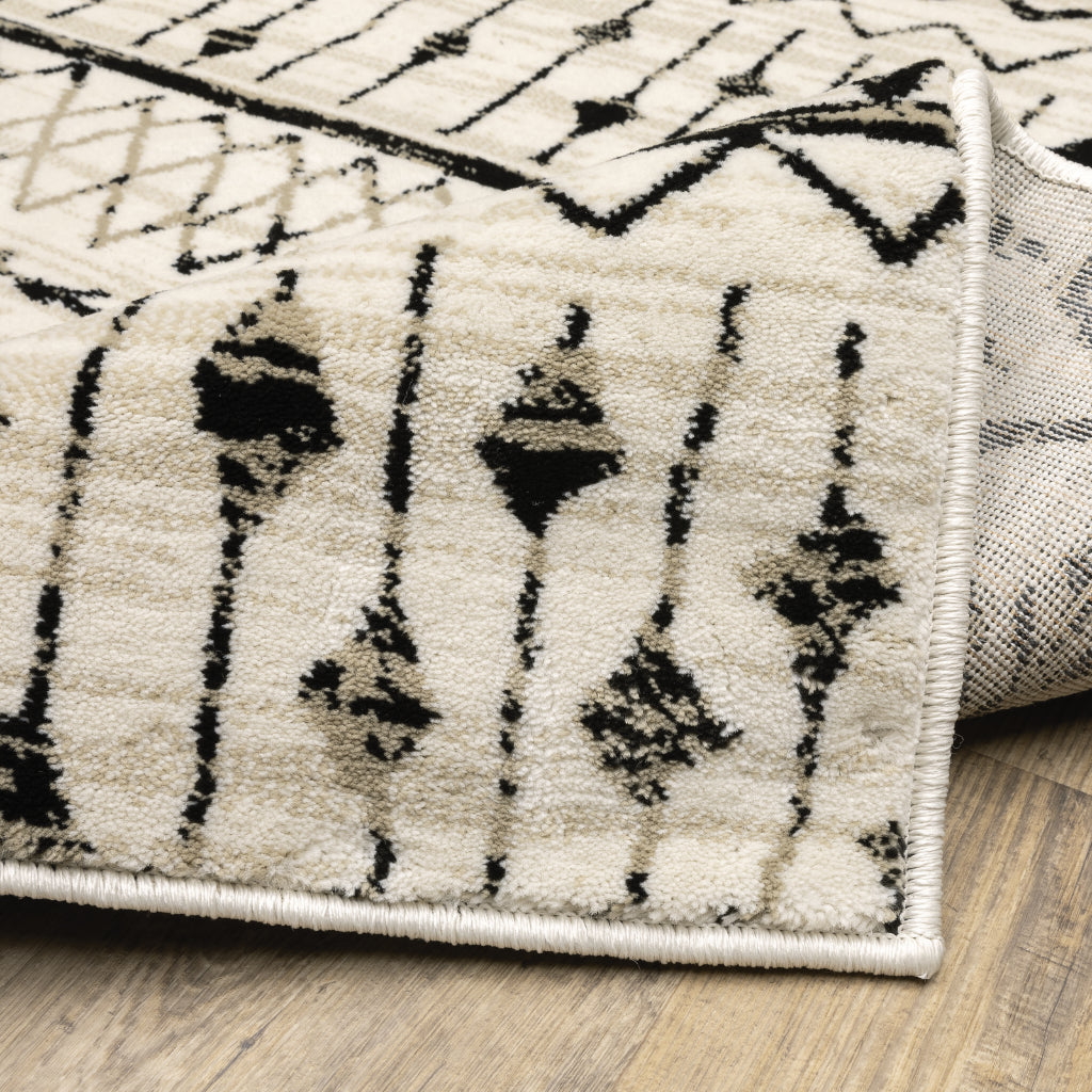 Oriental Weavers Georgia 8826E Two-Color Rectangle Indoor Area Rug - Stain Resistant Bohemian Rug with Tribal Design-