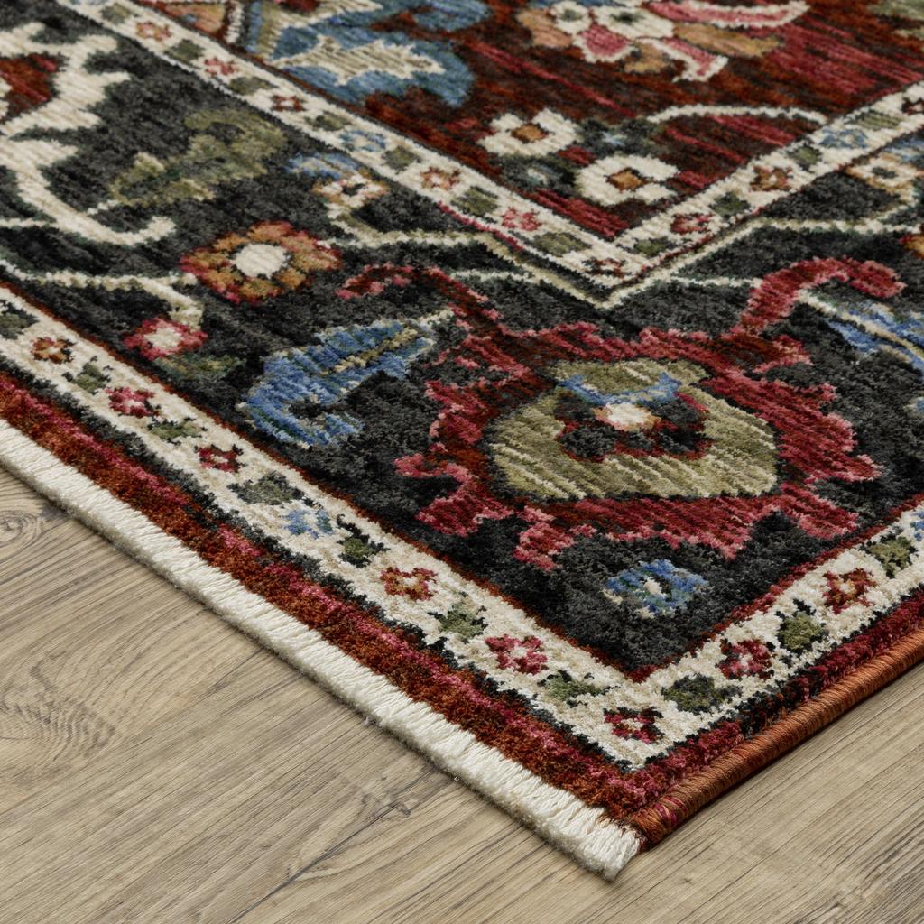 Oriental Weavers Hastings HA03V Red Rectangle Indoor Area Rug Oriental Pattern-