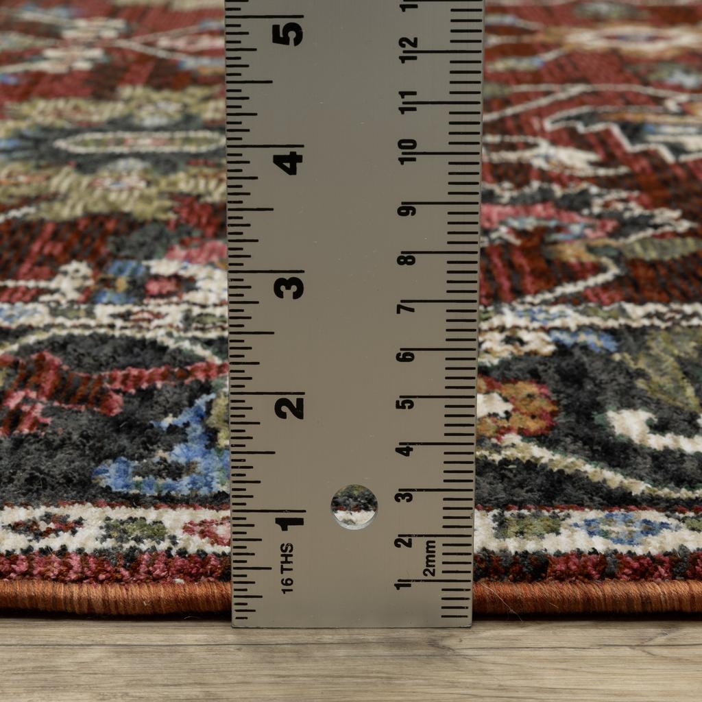 Oriental Weavers Hastings HA03V Red Rectangle Indoor Area Rug Oriental Pattern-