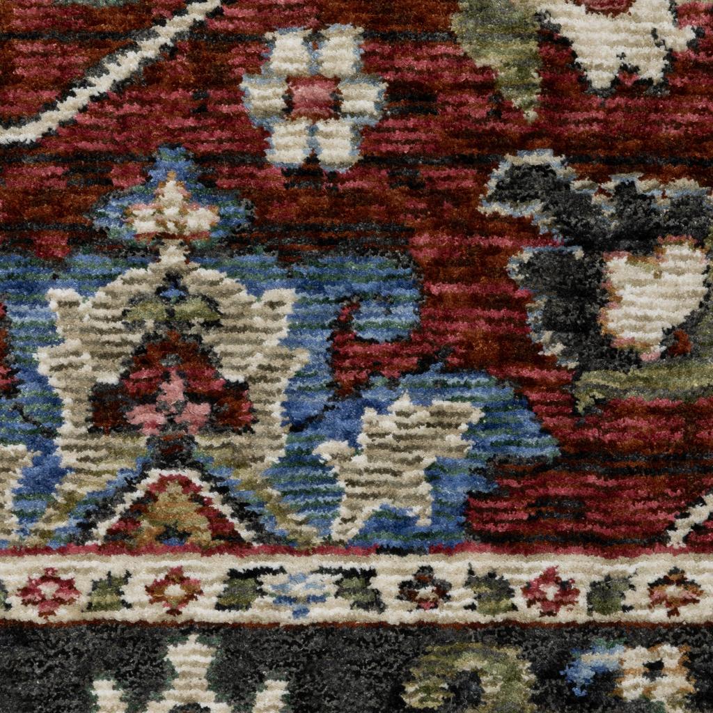 Oriental Weavers Hastings HA03V Red Rectangle Indoor Area Rug Oriental Pattern-