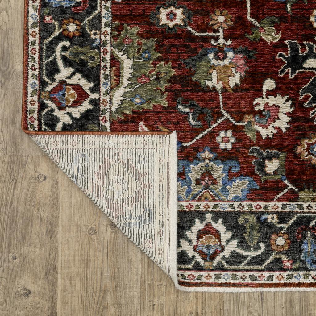 Oriental Weavers Hastings HA03V Red Rectangle Indoor Runner Oriental Pattern-
