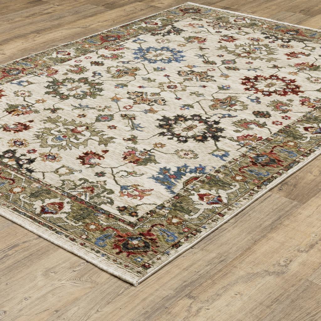 Oriental Weavers Hastings HA03W Ivory Rectangle Indoor Area Rug Oriental Pattern-