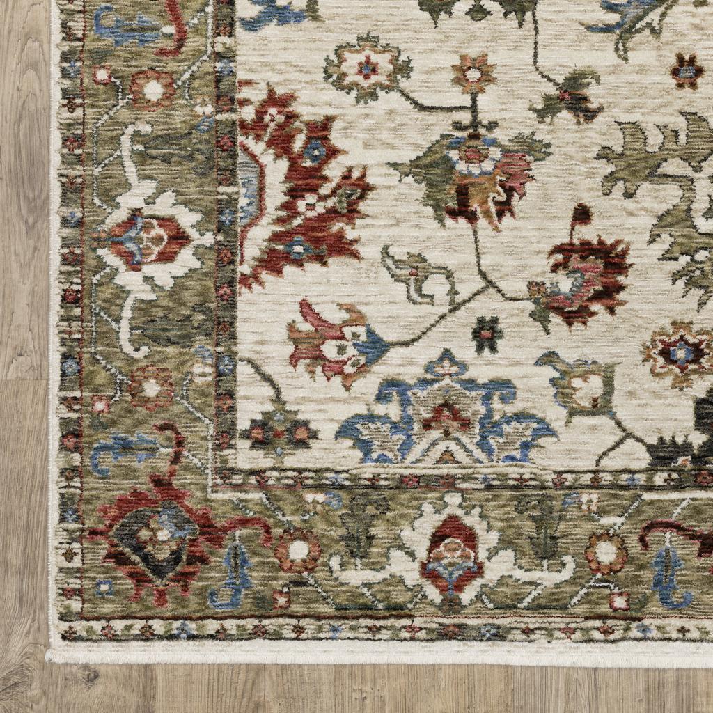 Oriental Weavers Hastings HA03W Ivory Rectangle Indoor Runner Oriental Pattern-
