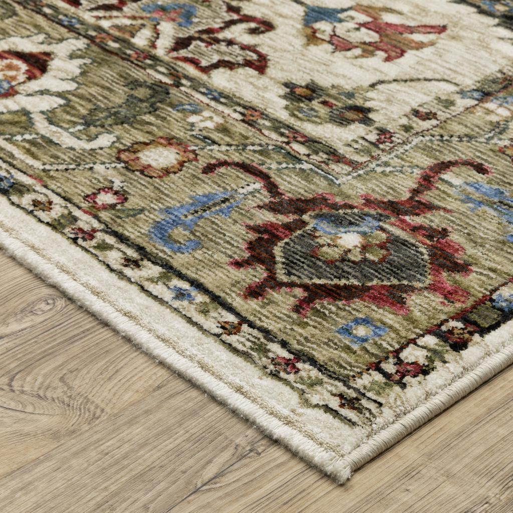 Oriental Weavers Hastings HA03W Ivory Rectangle Indoor Runner Oriental Pattern-