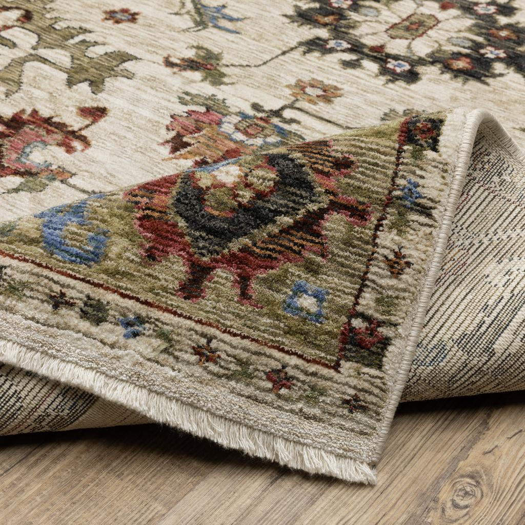Oriental Weavers Hastings HA03W Ivory Rectangle Indoor Runner Oriental Pattern-