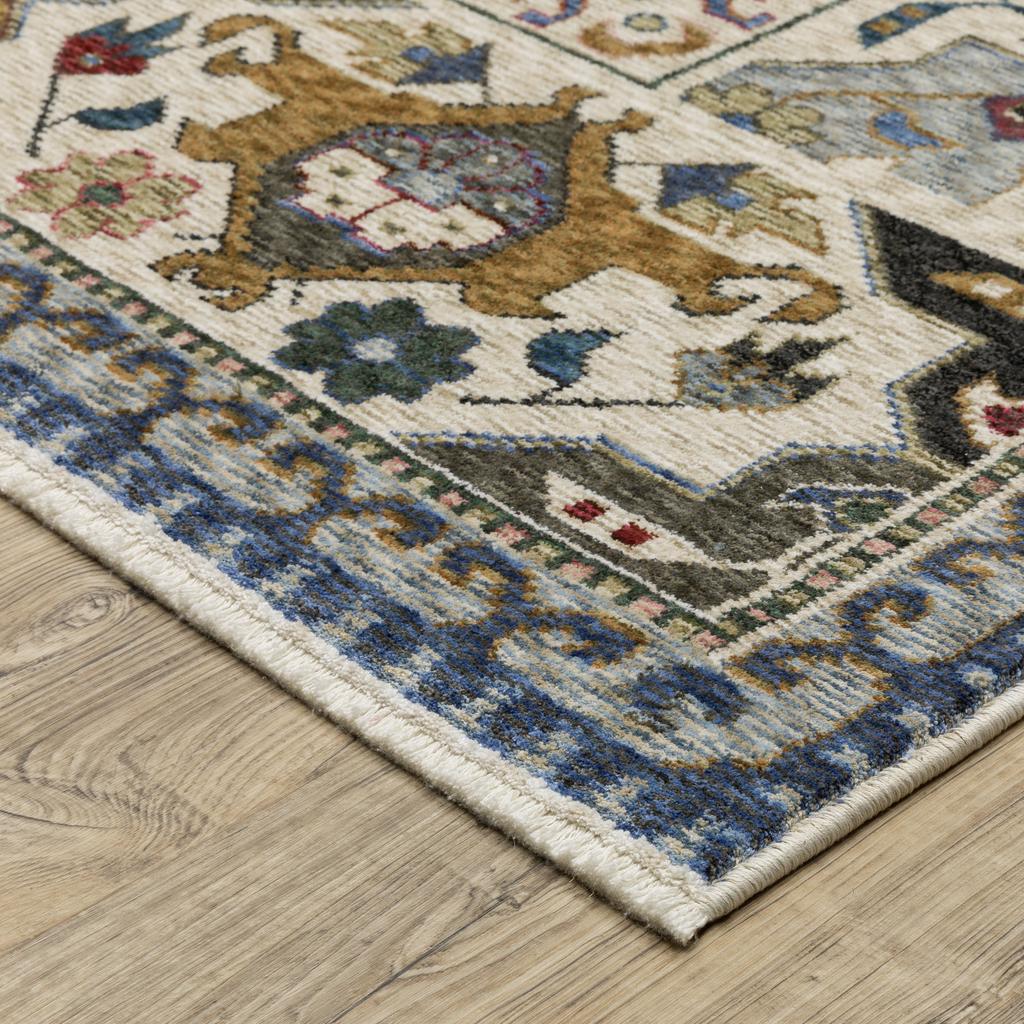 Oriental Weavers Hastings HA04E Blue Rectangle Indoor Area Rug Oriental Pattern-