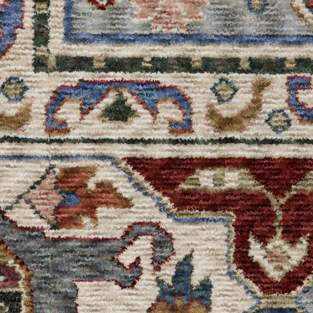 Oriental Weavers Hastings HA04E Blue Rectangle Indoor Runner Oriental Pattern-