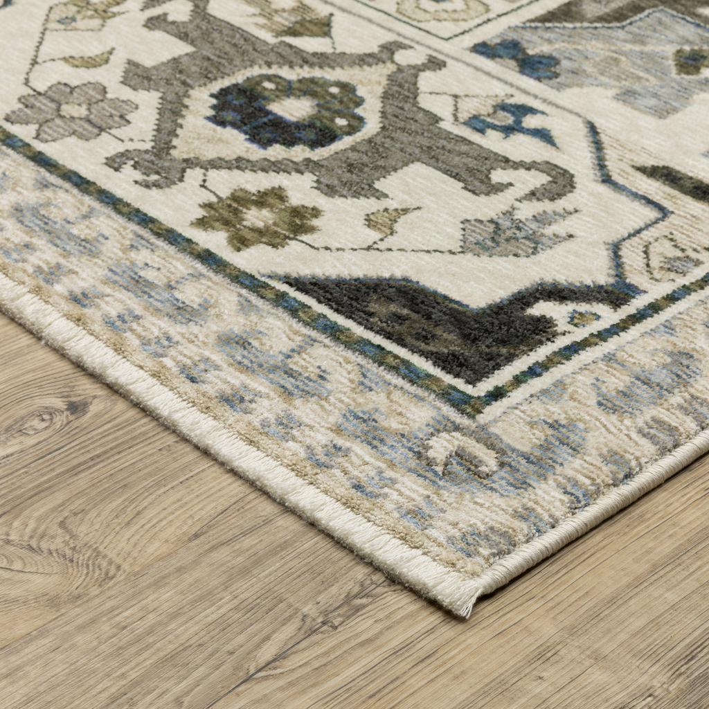 Oriental Weavers Hastings HA04U Ivory Rectangle Indoor Area Rug Oriental Pattern-
